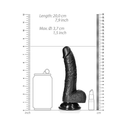 RealRock 7 in Curved Dildo with Suction Cup