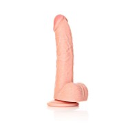 Dildo Curvado de 8" con Testículos y Ventosa RealRock