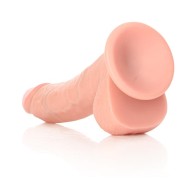 Dildo Curvado de 8" con Testículos y Ventosa RealRock