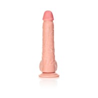 RealRock Realistic 11 in Straight Dildo With Balls and Suction Cup Beige