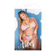 Vibes Make It Rain Caged Bralette & Panty Set