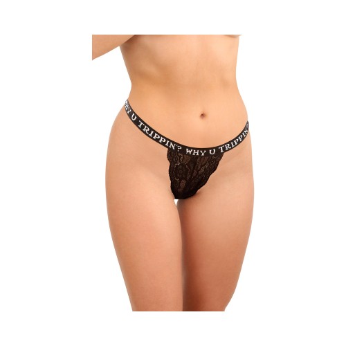 Conjunto de Tanga de Encaje Vibes Trippy Fantasy Lingerie