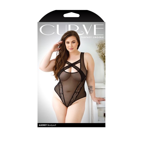 Curve Audrey Criss-Cross Bodysuit - Elegant and Sexy