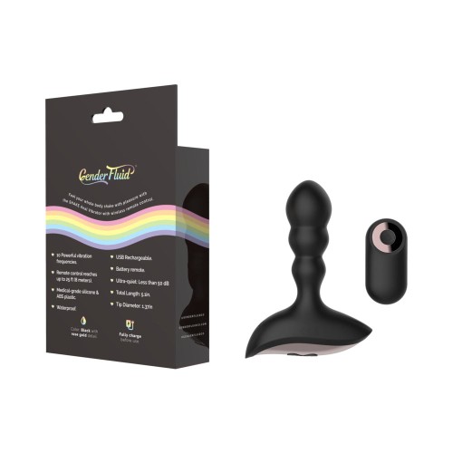 Gender Fluid Shake Vibrador Anal Recargable con Control Remoto Negro