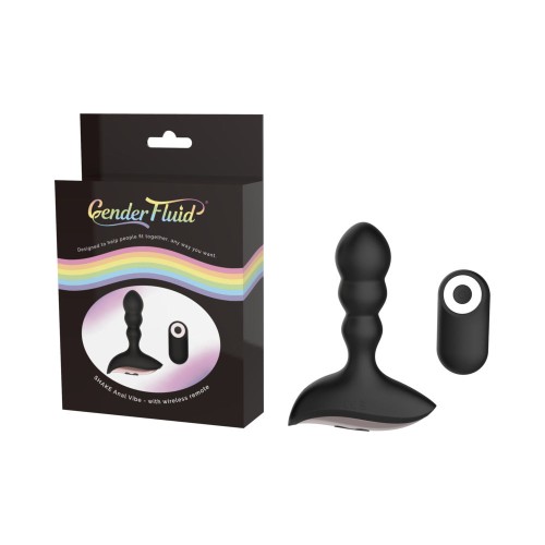 Gender Fluid Shake Vibrador Anal Recargable con Control Remoto Negro