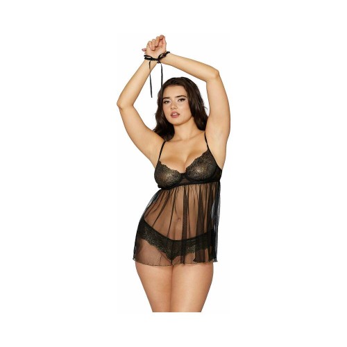 Dreamgirl Babydoll with G-String Set