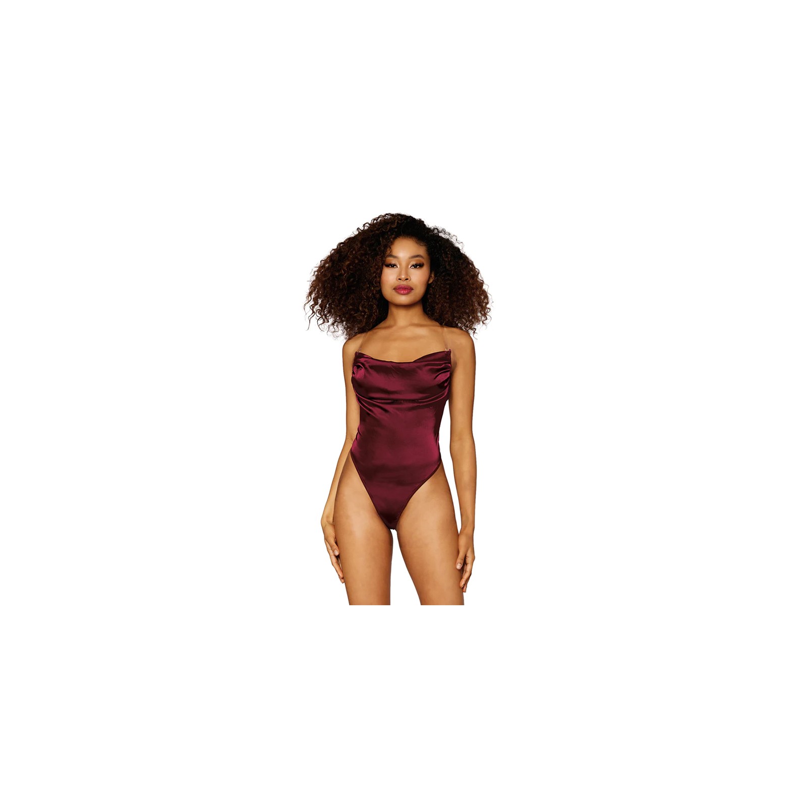 Burgundy Satin Teddy for Ultimate Comfort