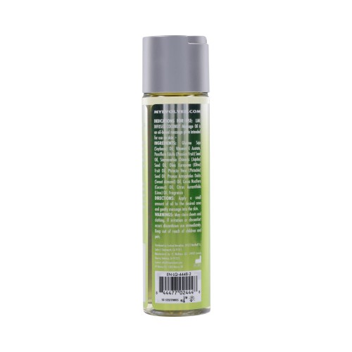 Aceite de Masaje de Coco Infusionado con Lima Evolved Anoint 4 oz.