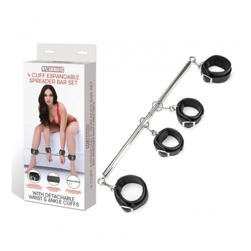 Lux Fetish Spreader Bar Set with Cuffs