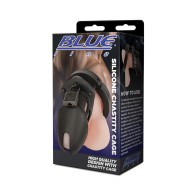 Blue Line Silicone Chastity Cage