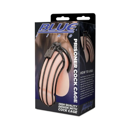 Cárcel para Pene Blue Line Negro