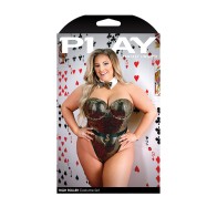 Bodysuit de Disfraz de Fantasía Lingerie Con Lentejuelas Gold XL/2XL