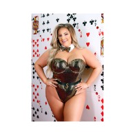 Bodysuit de Disfraz de Fantasía Lingerie Con Lentejuelas Gold XL/2XL