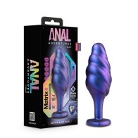 Anal Adventures Matrix Silicone Bump Plug Sapphire