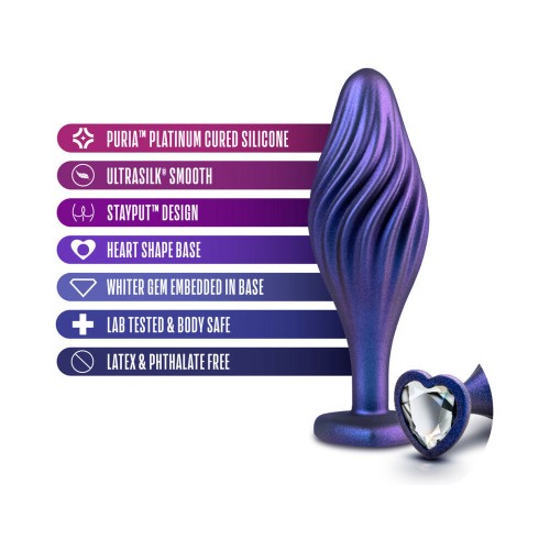 Anal Adventures Matrix Silicone Bling Plug Sapphire