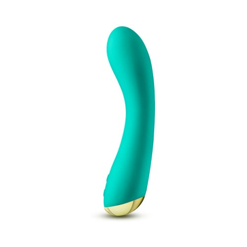 Vibrador G-Spot Silicona Recargable Aria Luscious AF - Verde Azulado