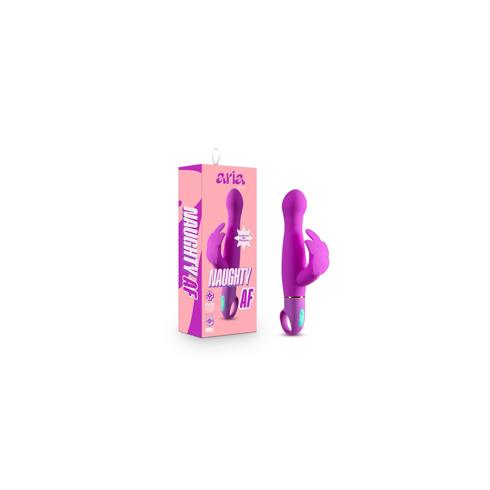 Aria Naughty AF Silicone Vibrator - Dual Stimulation