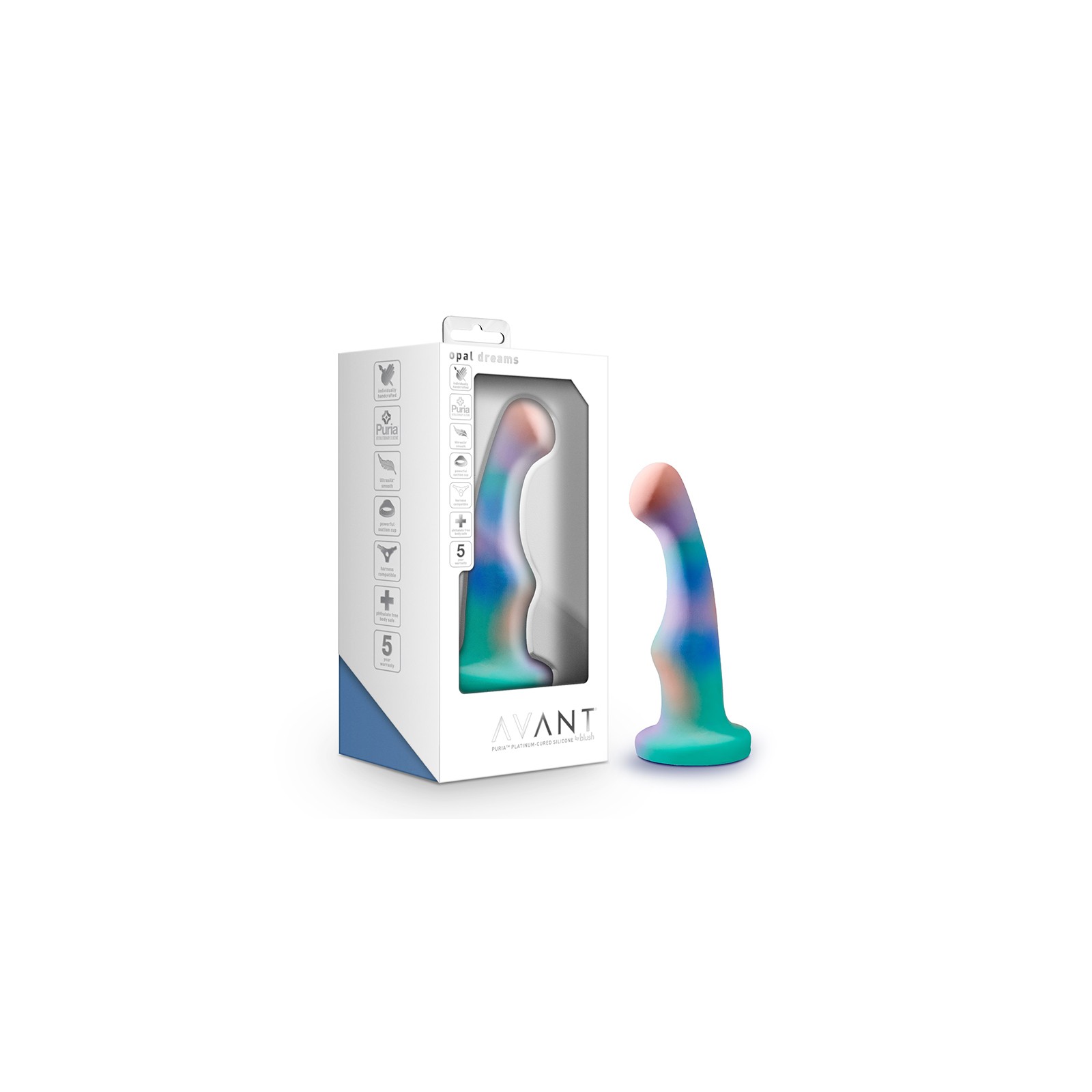 Avant Opal Dreams 6 in Silicone Dildo Aqua