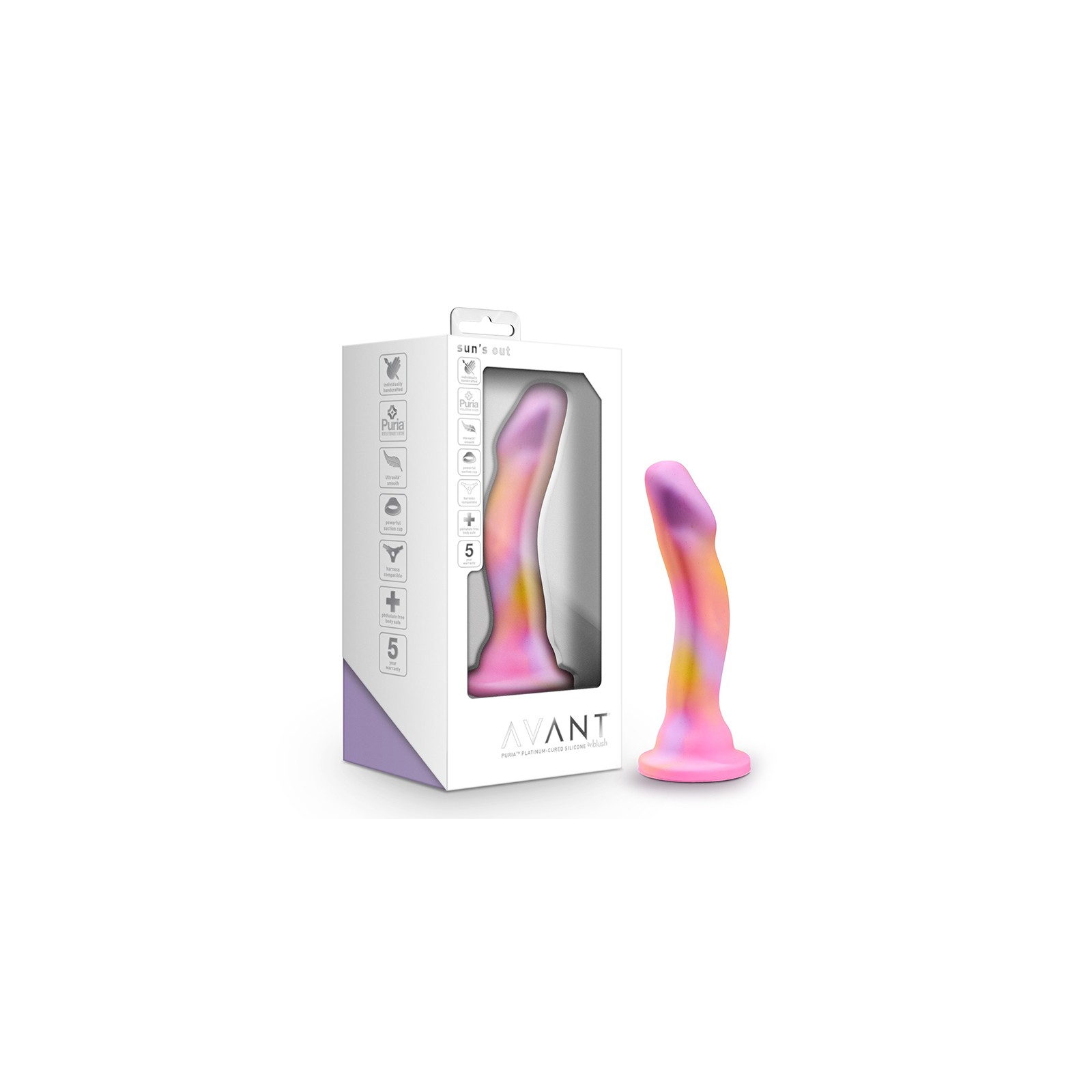 Avant Sun's Out Pink Silicone Dildo 7.5 inch