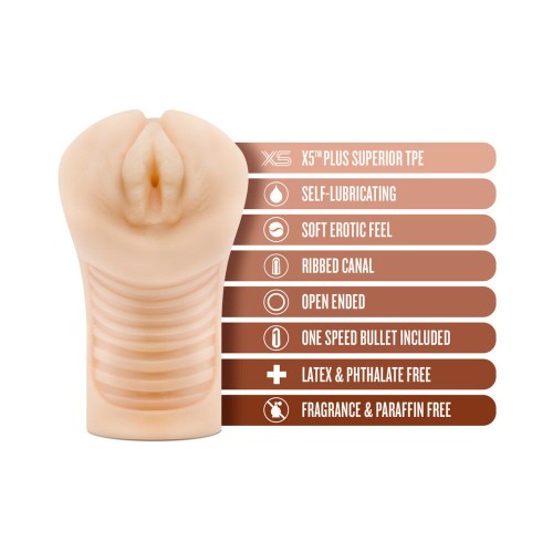 M Elite Suave + Húmedo Annabella Masturbador Vaginal con Vibrador Beige