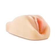 M Elite Soft + Wet Natasha Vagina Stroker with Bullet Vibrator Beige