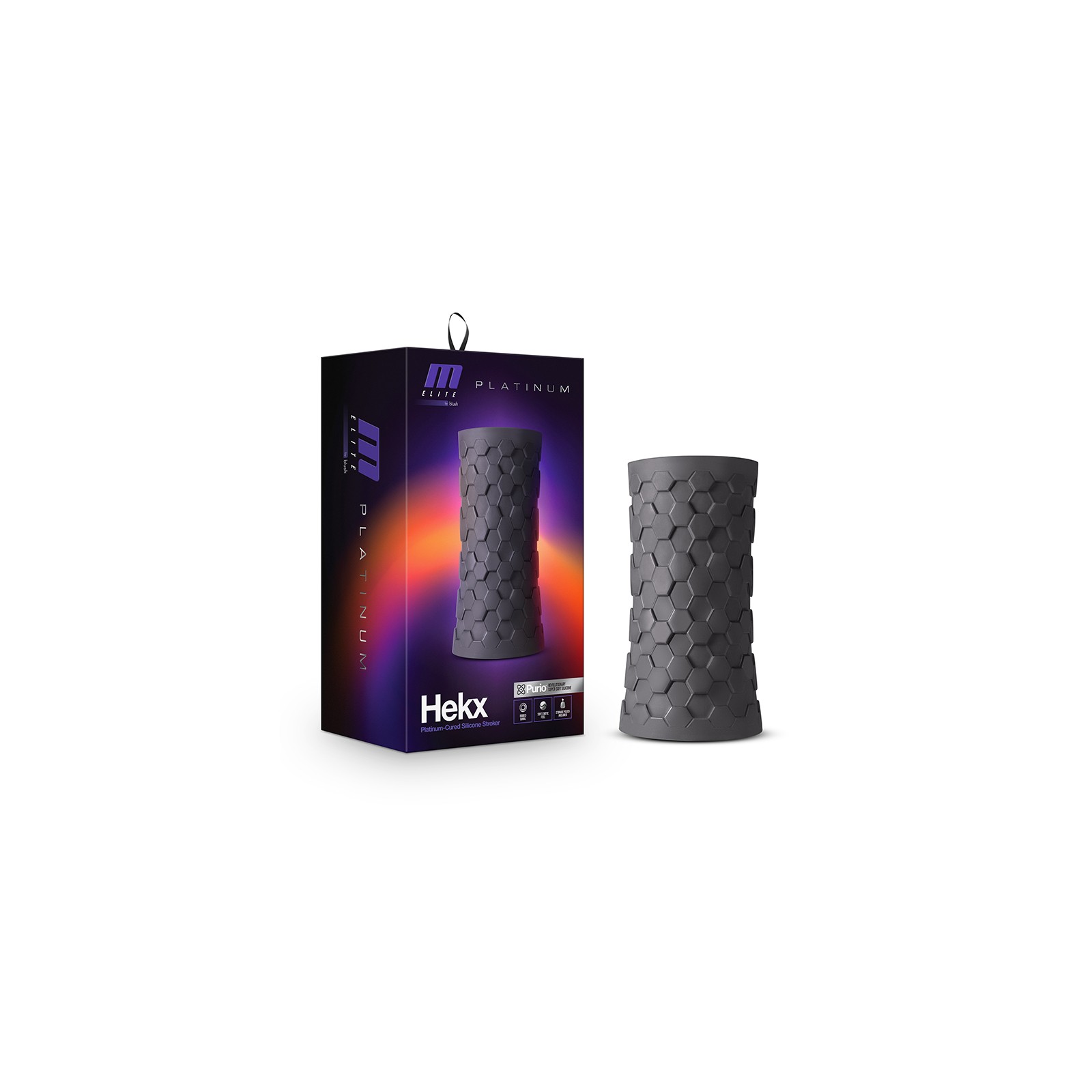 M Elite Platinum Hekx Estimulador de Silicona Negro