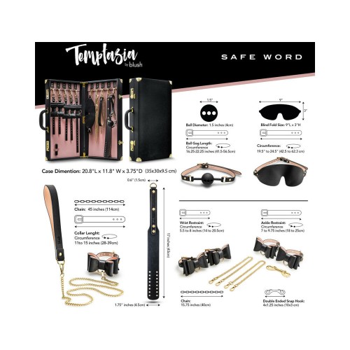 Temptasia Safe Word Bondage Kit 10 Pieces with Suitcase