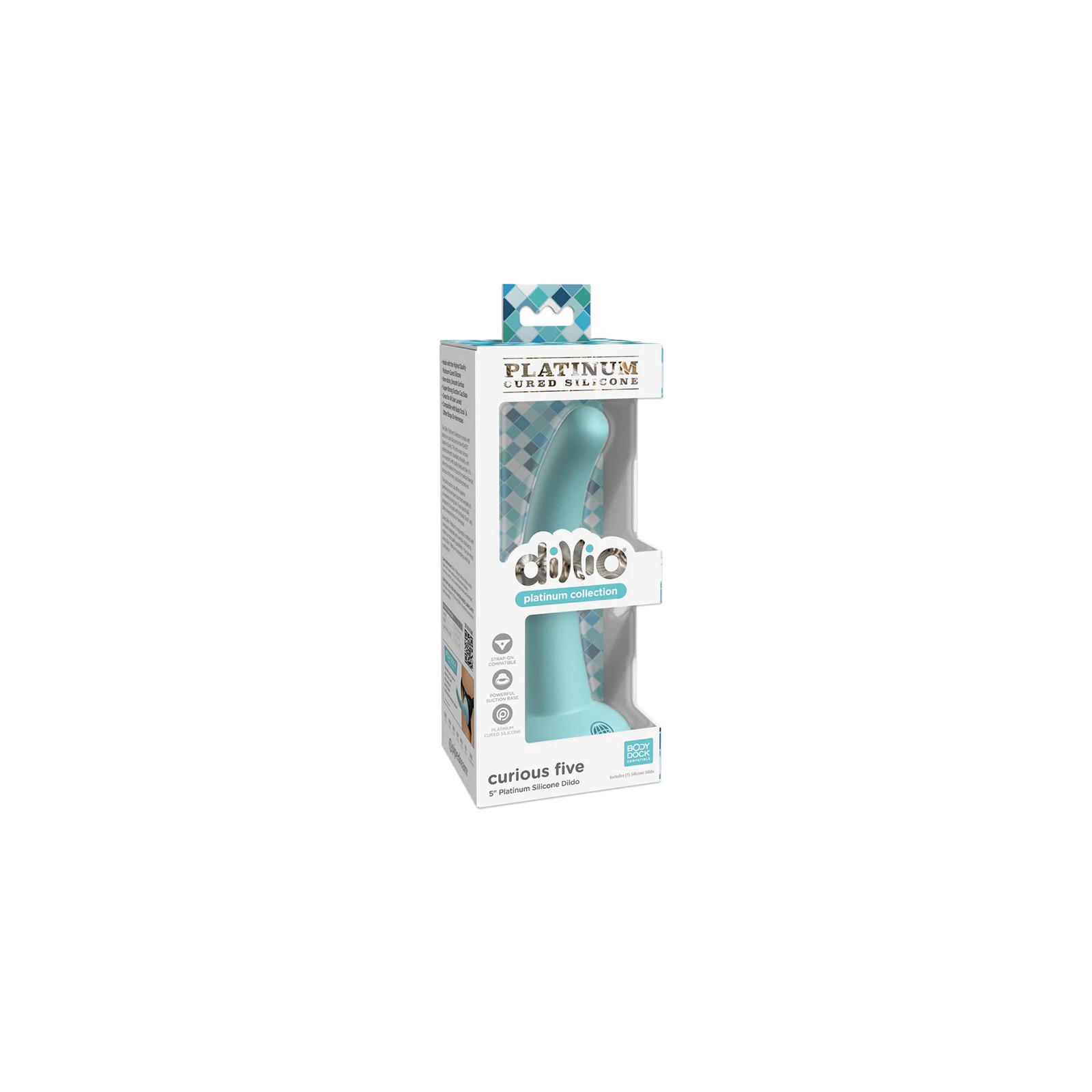 Dillio Platinum Collection Curious Five Silicone Dildo Teal