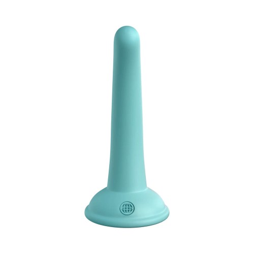 Dildo de Silicona Curioso Five de la Colección Platinum Dillio Verde Azulado