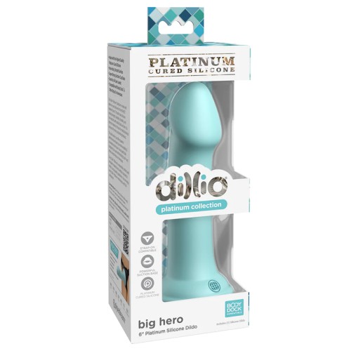 Dillio Platinum Big Hero 6-inch Silicone Dildo Teal - Premium Quality