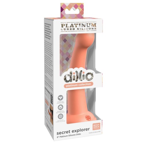 Dillio Platinum Secret Explorer 6 in. Silicone Dildo