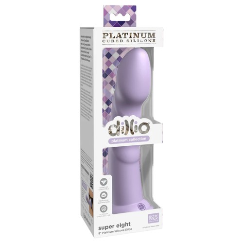 Dillio Platinum Collection Super Eight 8 in. Silicone Dildo