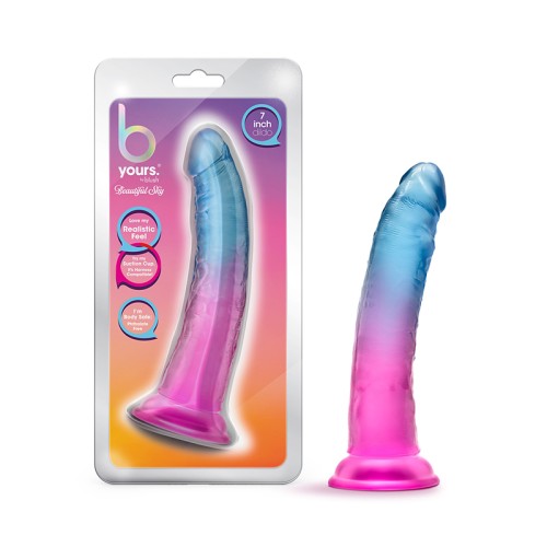 B Yours Beautiful Sky 7 in. Dildo - Realistic and Vibrant