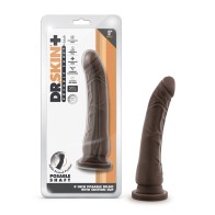 Dildo Realista Posicionable de 9 in Dr. Skin Plus Marrón