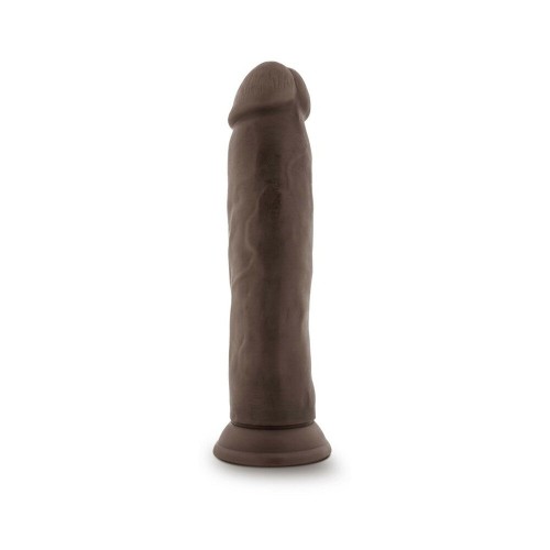 Dr. Skin Plus Dildo Posable Grueso de 9 pulgadas Marrón - Placer Realista