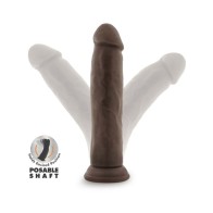 Dr. Skin Plus Dildo Posable Grueso de 9 pulgadas Marrón - Placer Realista