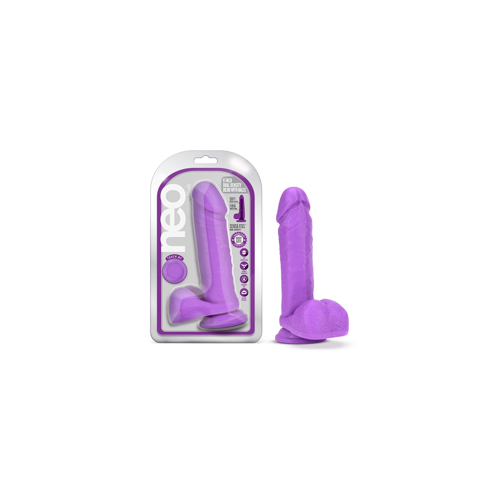 Dildo Realista Neo 8 Pulgadas de Densidad Dual