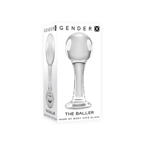 Gender X The Baller Round Glass Anal Plug