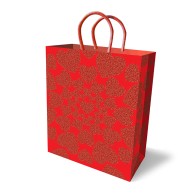 Bolsa de Regalo Brillante Corazones para las Fiestas