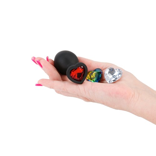 Glams Xchange Heart Anal Plug - Stylish Silicone Accessory