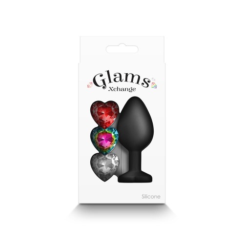 Glams Xchange Heart Anal Plug - Stylish Silicone Accessory