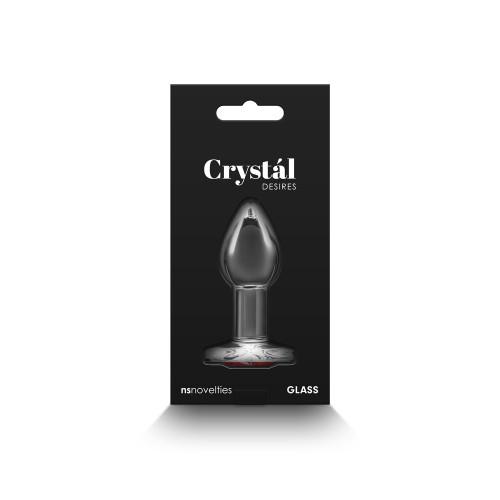 Plug de Cristal con Corazón Rojo Pequeño