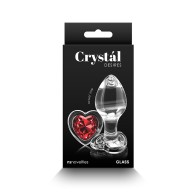 Plug de Vidrio Crystal Desires Corazón Rojo Mediano