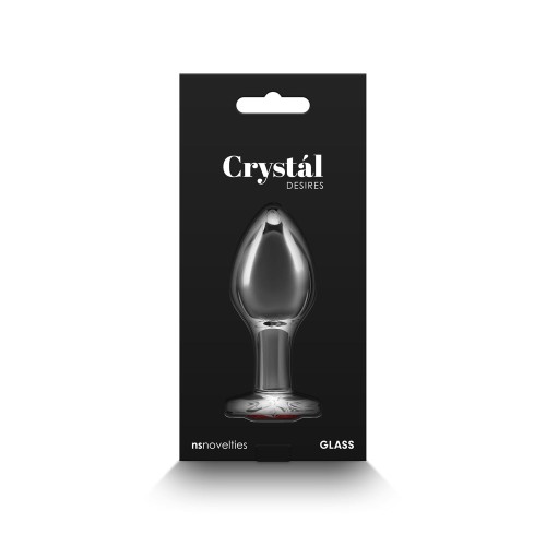 Plug de Vidrio Crystal Desires Corazón Rojo Mediano