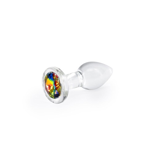 Crystal Desires Rainbow Gem Glass Plug Small