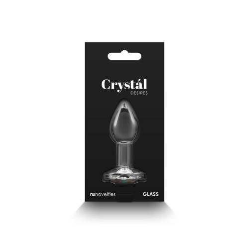 Plug de Cristal Desires con Gemas Arcoíris Pequeño