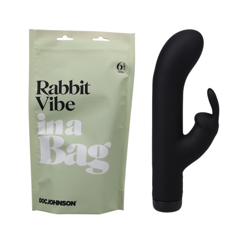 Vibrador de Doble Estimulación Rabbit Vibe en Bolsa Silicona Recargable Negro