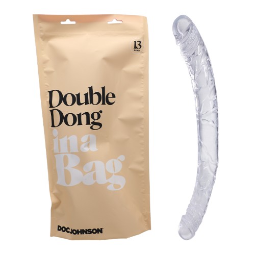 Doc Johnson Dildo Doble Transparente de 13 Pulgadas