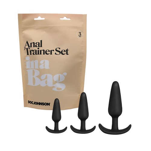 Doc Johnson 3-Piece Anal Plug Trainer Set Silicone