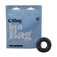 Anillo de Silicona Doc Johnson C-Ring Negro para Mayor Placer